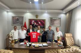 İZMİR ASKF' DEN BEYDAĞ BELEDİYE BAŞKANI ŞAKİR BAŞARAN' A ZİYARET